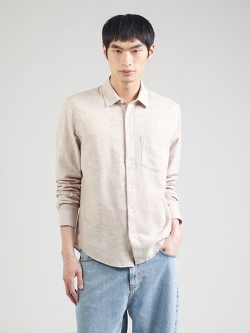 Coupe regular Chemise 'ONSCaiden' Only & Sons en beige : devant