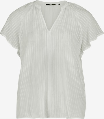 zero Bluse mit V-Ausschnitt in Weiß: Vorderseite