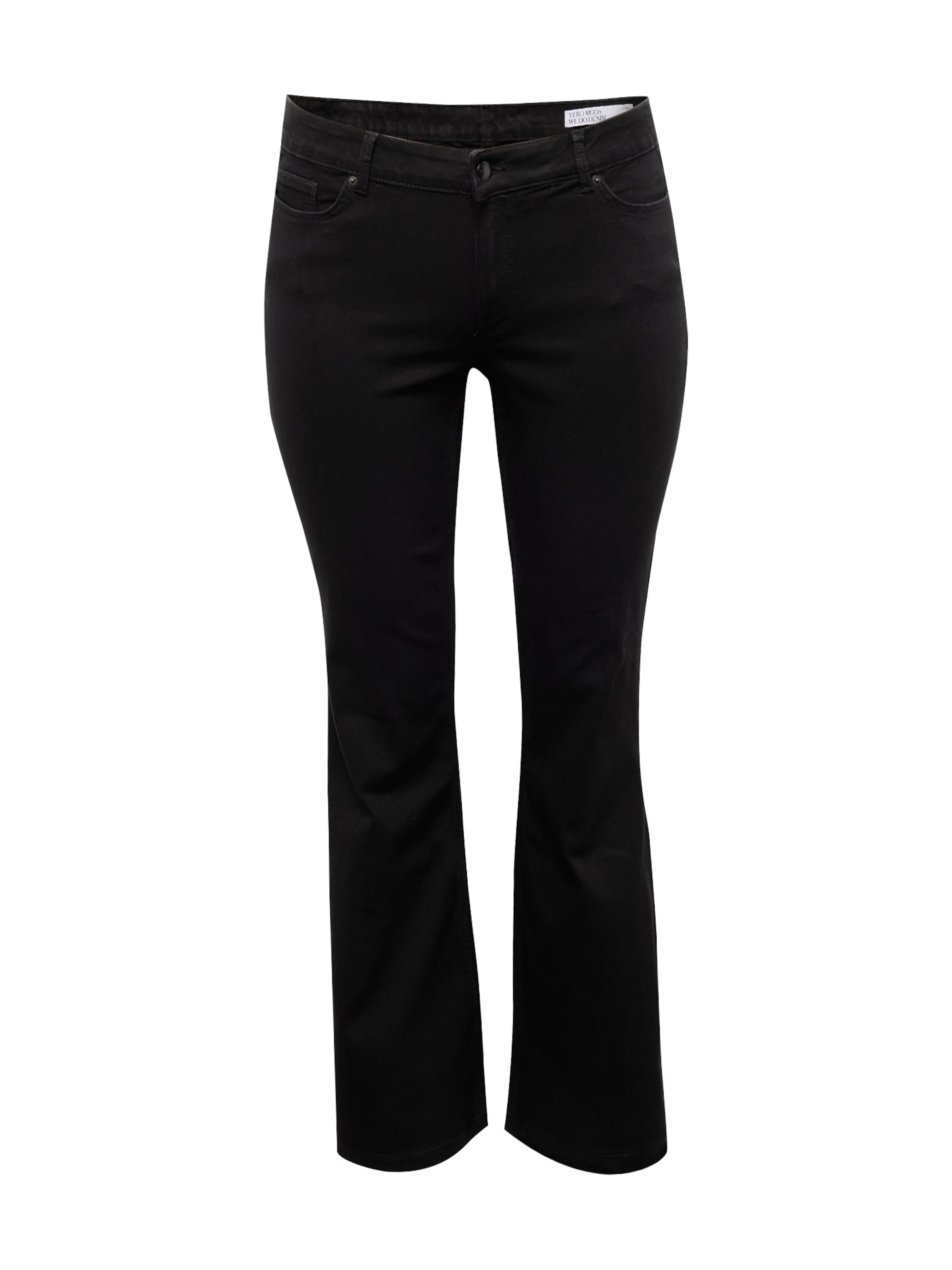 Vero Moda Curve Bootcut Jeans 'SCARLET' in Zwart: voorkant