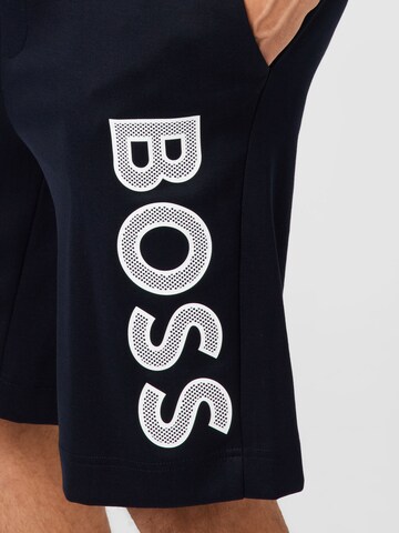 BOSS Green تقليدي سراويل 'Heos' بلون أزرق