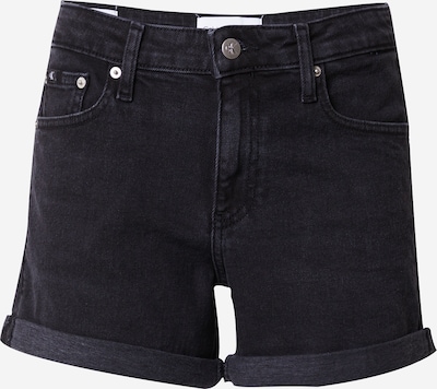 Calvin Klein Jeans Shorts in black denim / weiß, Produktansicht