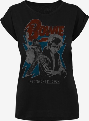 F4NT4STIC Shirt 'David Bowie World Tour 1972' in Black: front