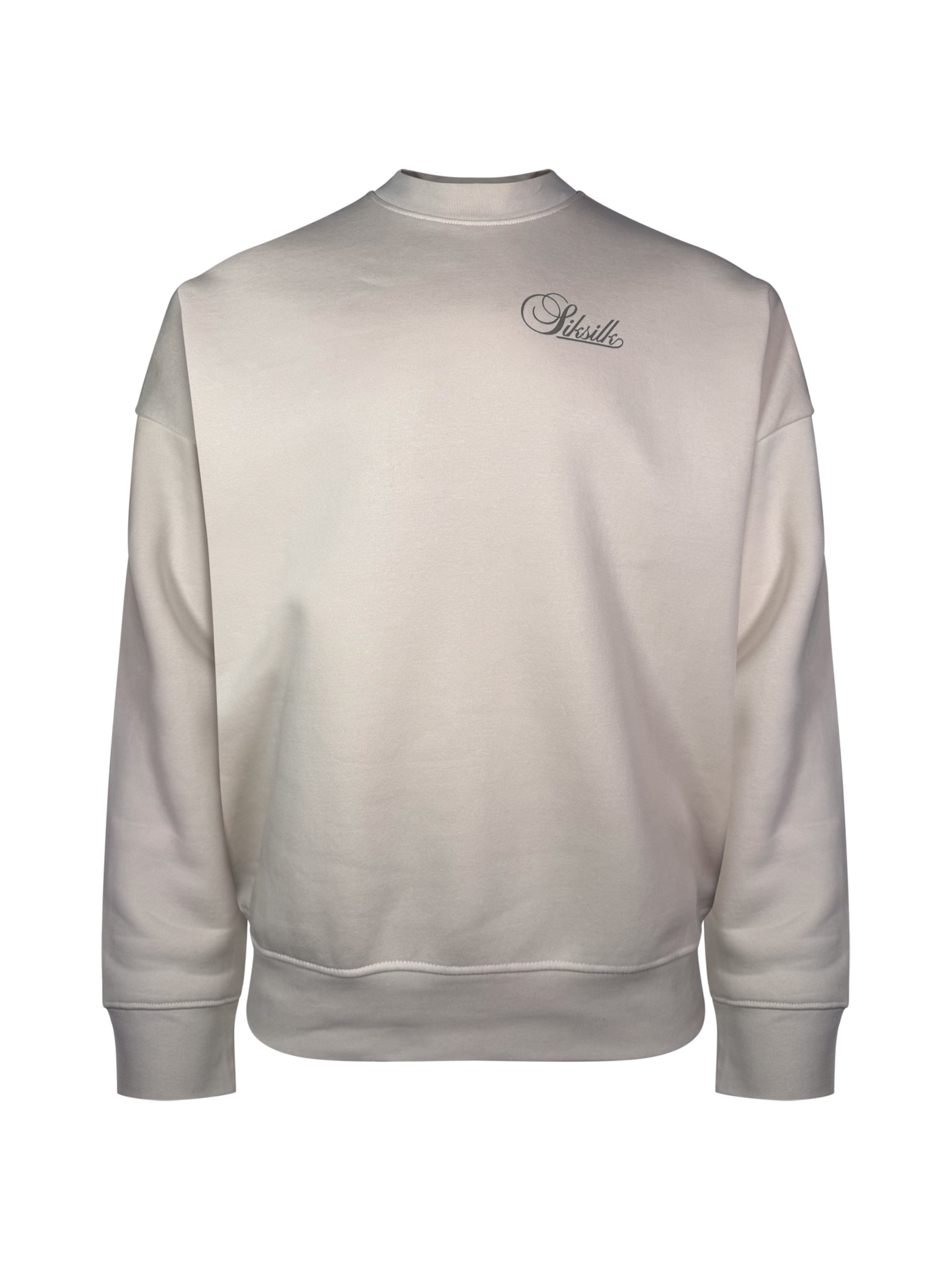 Sweat-shirt SikSilk en beige : devant