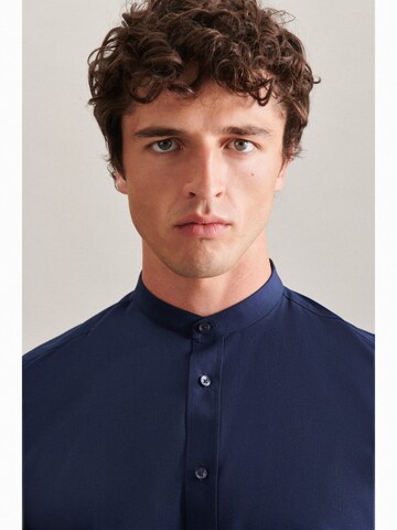 SEIDENSTICKER Slim Fit Hemd in Blau