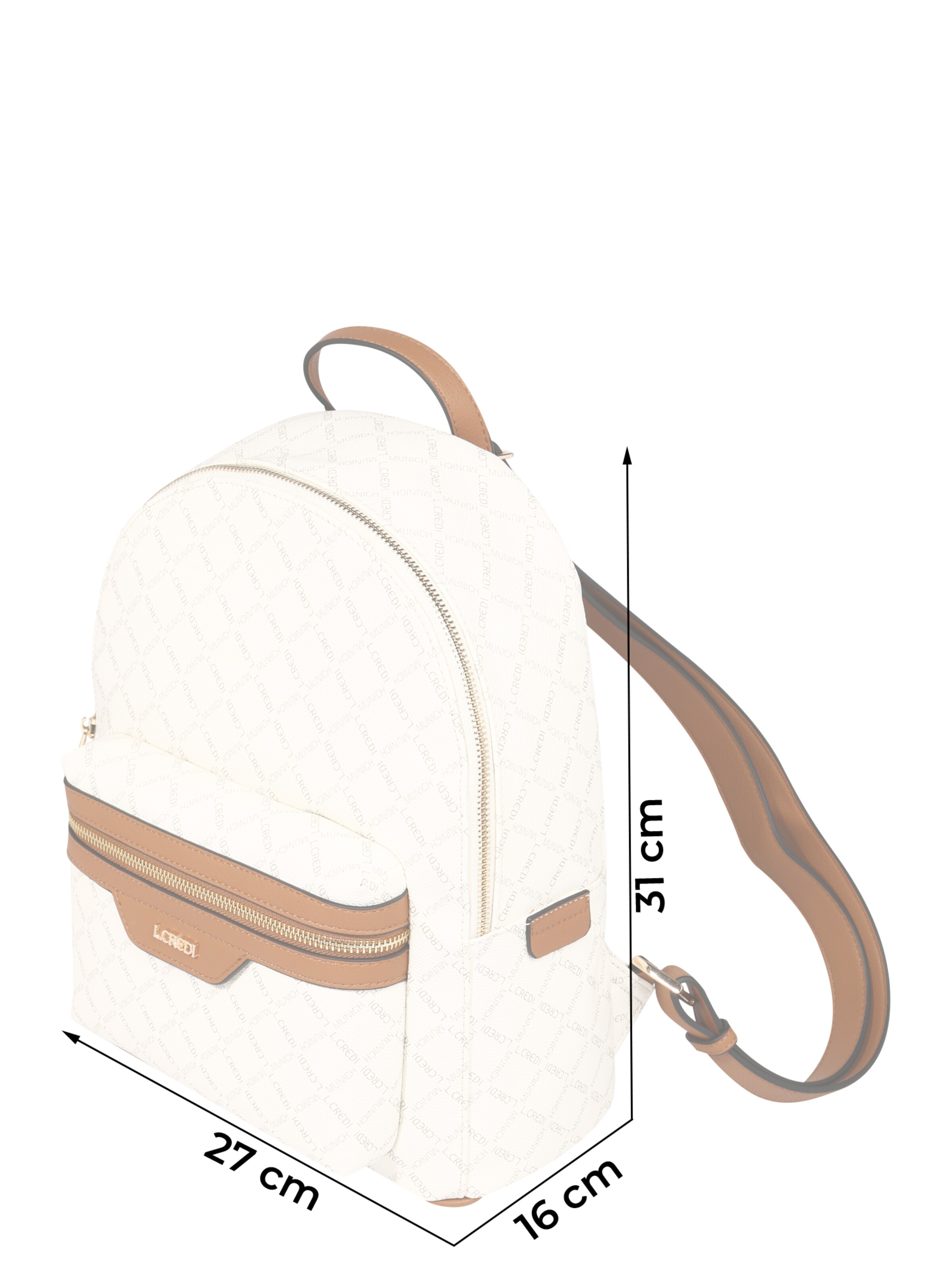 L.CREDI Rugzak 'Filiberta' in Wit