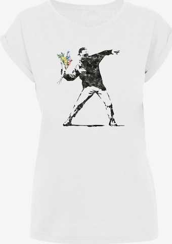 Merchcode Shirt 'Flower Bomb ' in White: front
