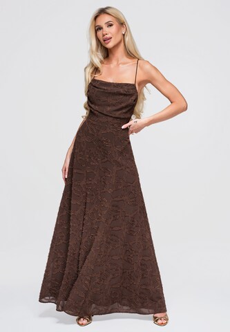 Ombre Kleid in Braun: Vorderseite