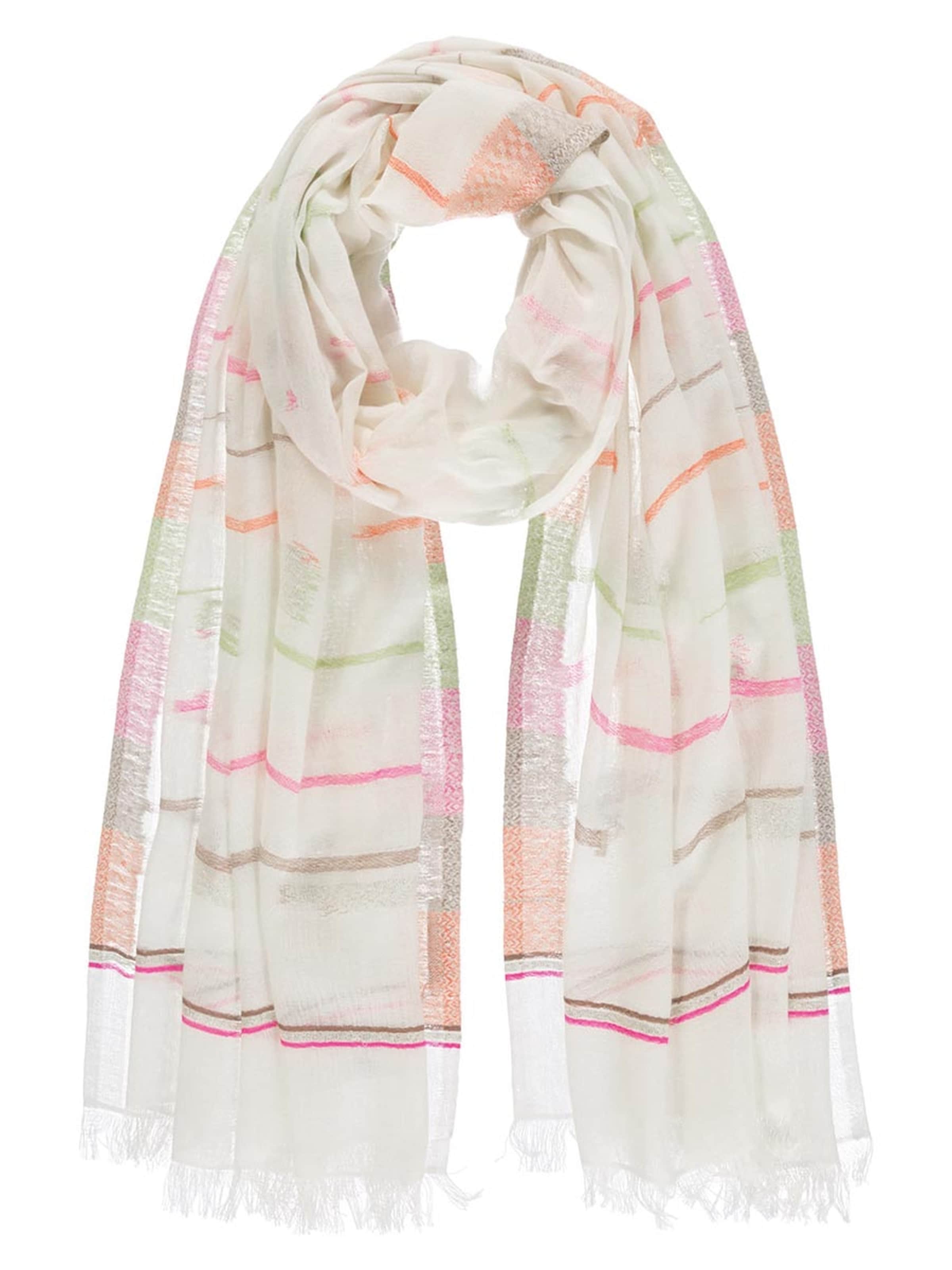 Passigatti Scarf 'Schal Jaquard m. Silbereffekten' in Pink: front