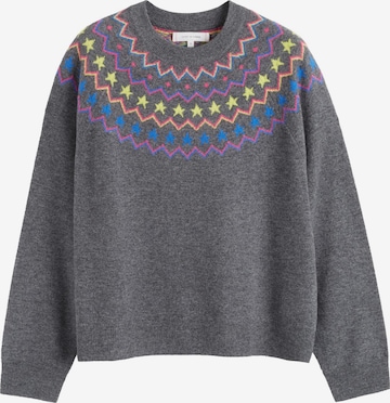 Chinti & Parker Trui 'Star Yoke' in Grijs: voorkant