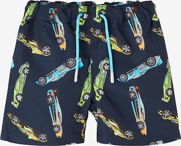 NAME IT Badshorts 'Hot Wheels Marko' i blå: framsida