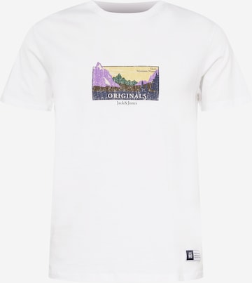 JACK & JONES T-Shirt 'WOODLAND' in Weiß: predná strana