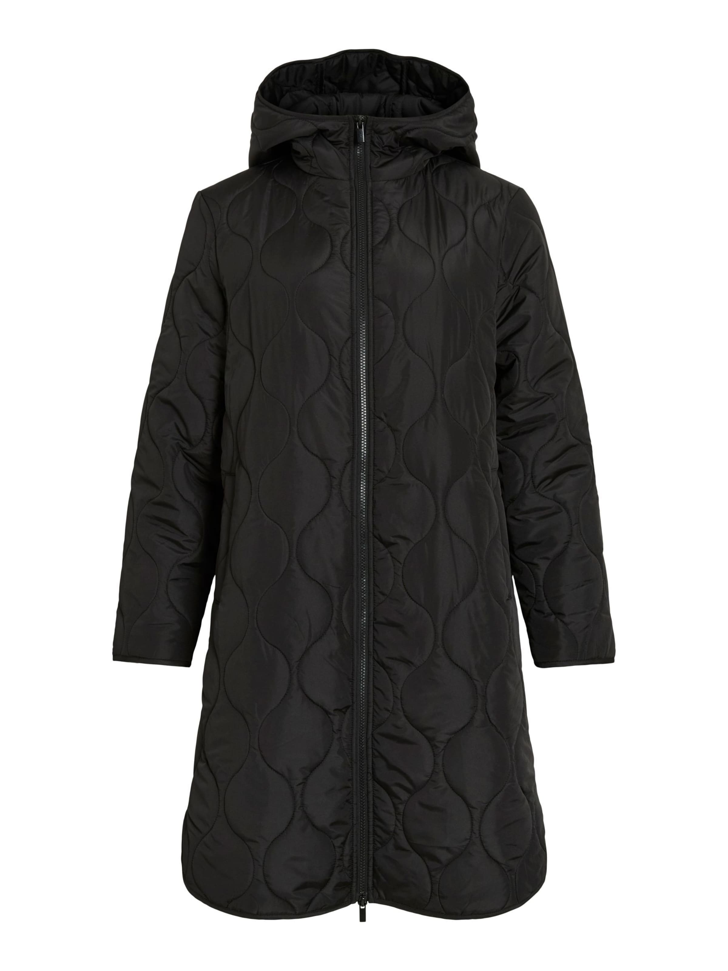 VILA Wintermantel 'VIQuila' in Zwart: voorkant