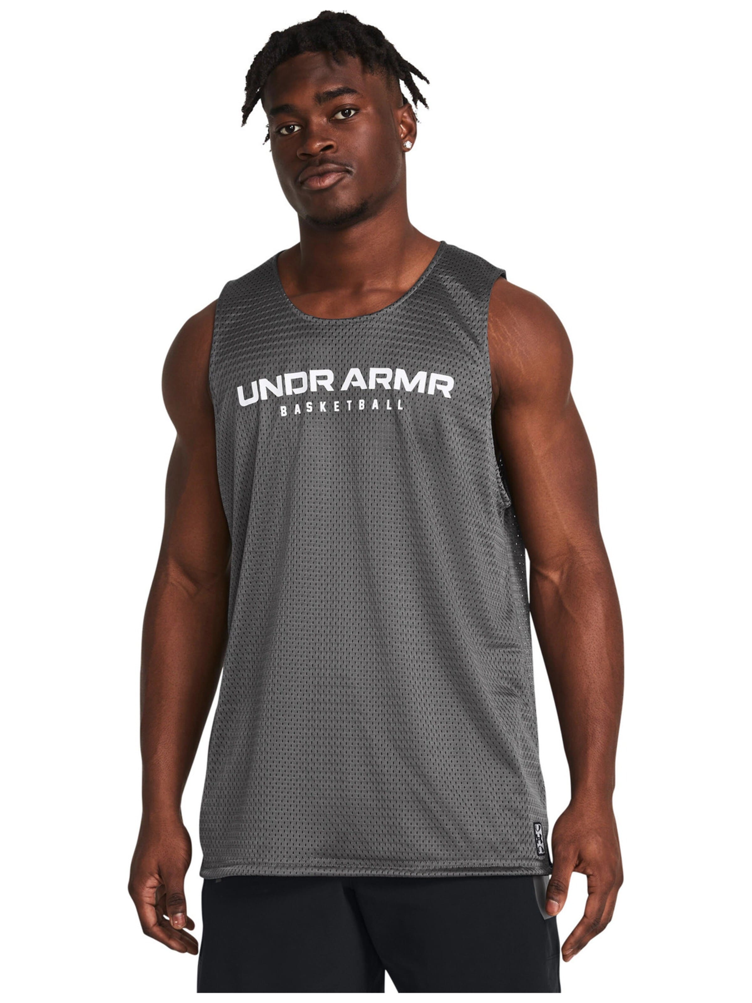 Maglietta 'Under Armour Baseline Reversible Tank' di UNDER ARMOUR in grigio: frontale