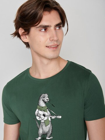 GREENBOMB Shirt 'Otter Guitar' in Groen