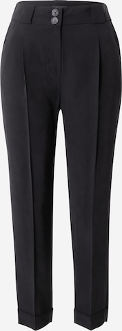 River Island Regular Trousers with creases in Black: front