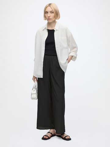 Calvin Klein Wide leg Broek in Zwart