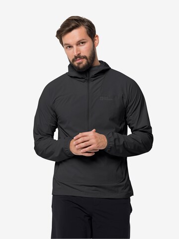 JACK WOLFSKIN Outdoorjacke 'PRELIGHT' in Schwarz: predná strana