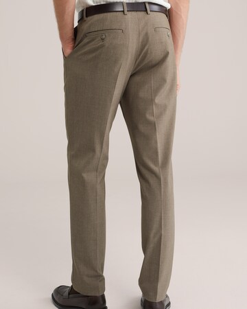 WE Fashion Слим Плиссированные брюки в Серый