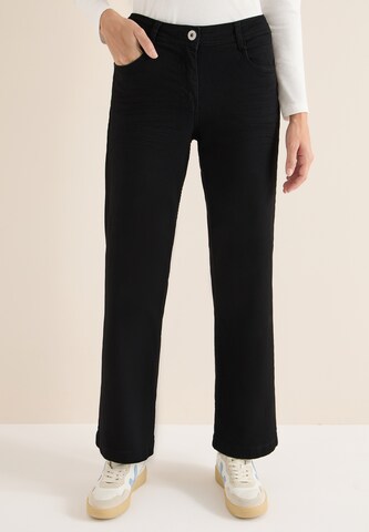 STREET ONE Loosefit Jeans in Schwarz: Vorderseite