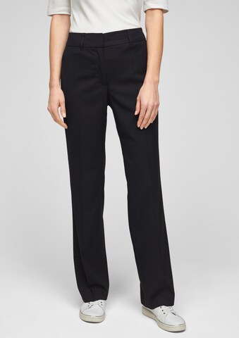 s.Oliver BLACK LABEL Regular Pleated Pants in Blue: front