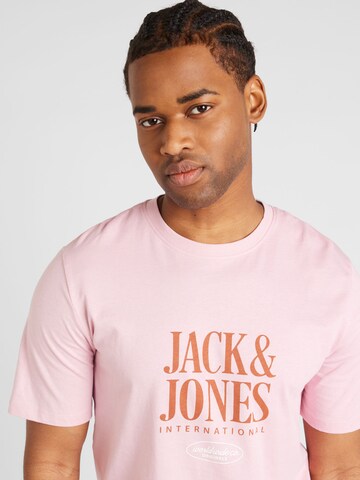 JACK & JONES Tričko 'LUCCA' - ružová