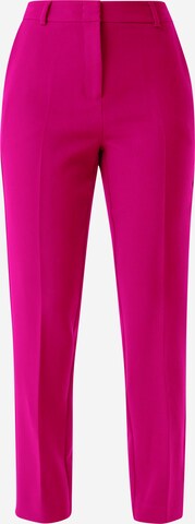 COMMA Slim fit Trousers with creases in Pink: front