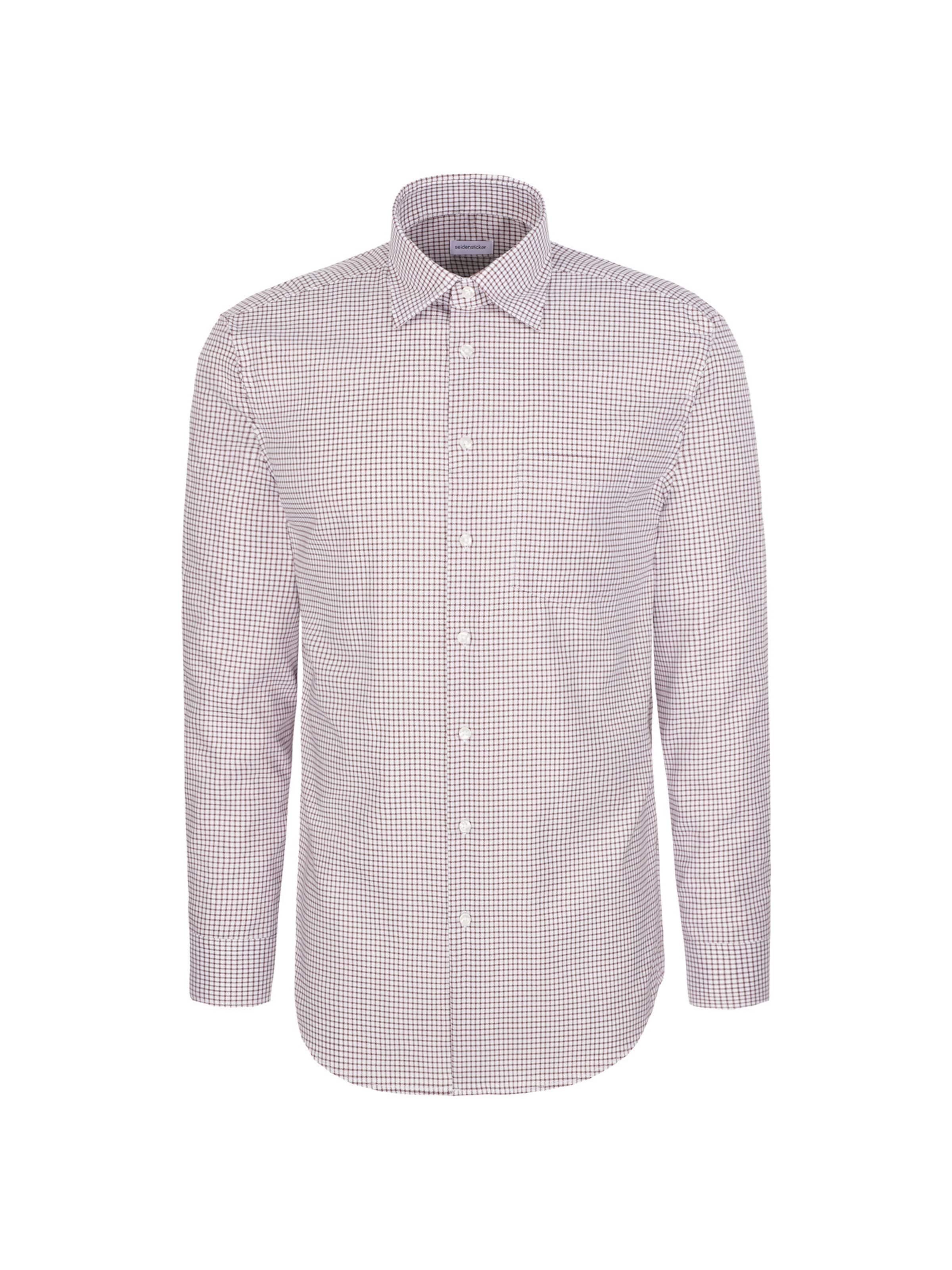 Coupe regular Chemise business 'Schwarze Rose' SEIDENSTICKER en marron : devant