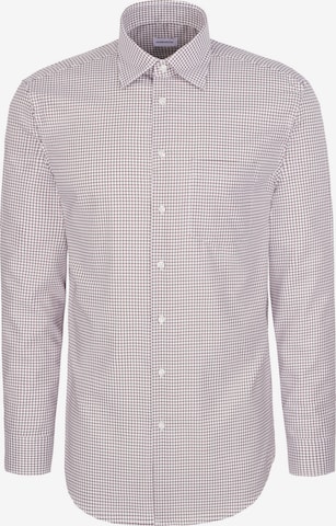 Coupe regular Chemise business 'Schwarze Rose' SEIDENSTICKER en marron : devant