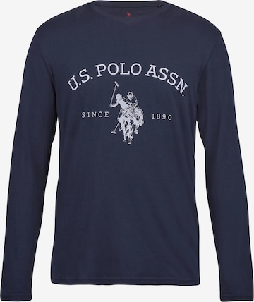 U.S. POLO ASSN. Tričko 'Kaiser' – modrá: přední strana