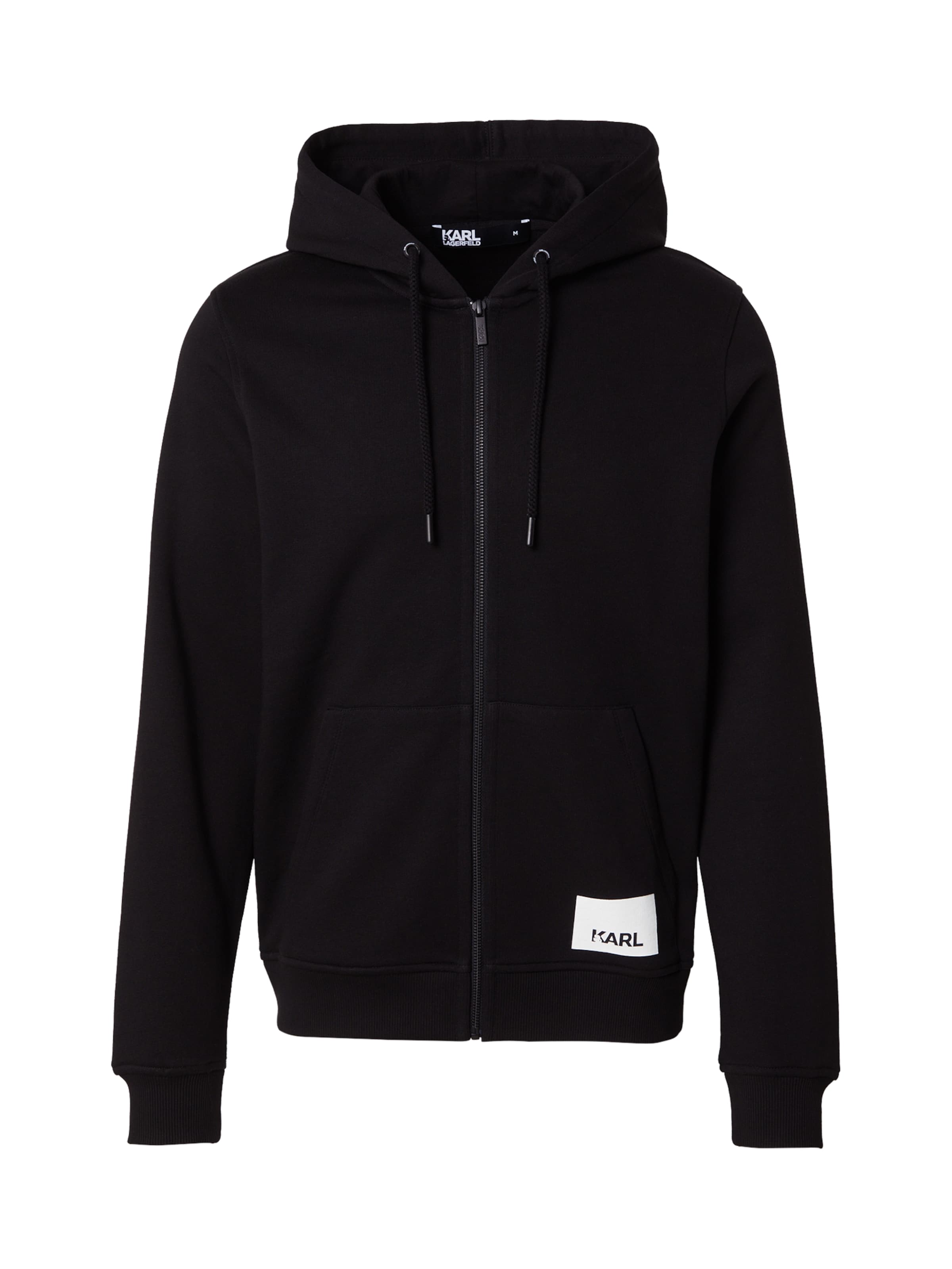 Karl Lagerfeld Sweatjacke in schwarz / weiß, Produktansicht