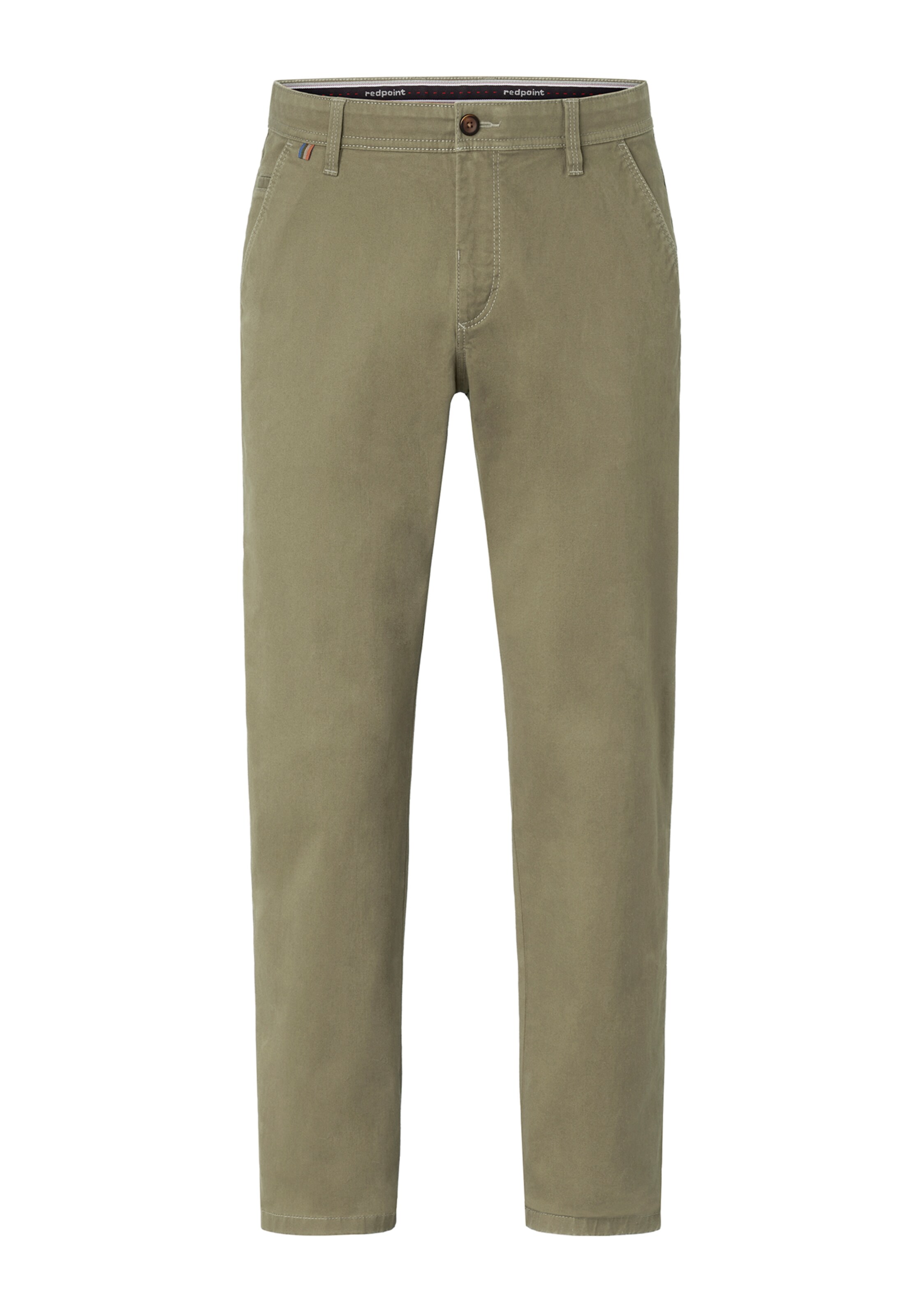 REDPOINT Chino Pants in Green: front