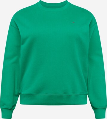 Felpa di Tommy Hilfiger Curve in verde: frontale