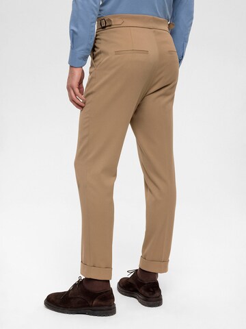 Antioch Tapered Trousers with creases in Beige
