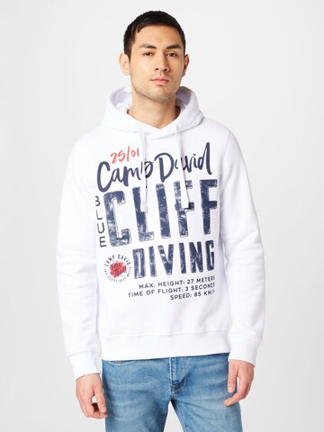 CAMP DAVID Sweatshirt in Weiß: predná strana