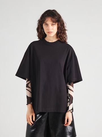 T-shirt 'Nemi' WEEKDAY en noir : devant