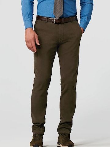 Regular Pantalon chino 'Bonn' MEYER en marron : devant