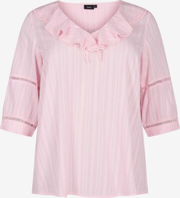 Zizzi Blouse 'GLORIA' in Roze: voorkant