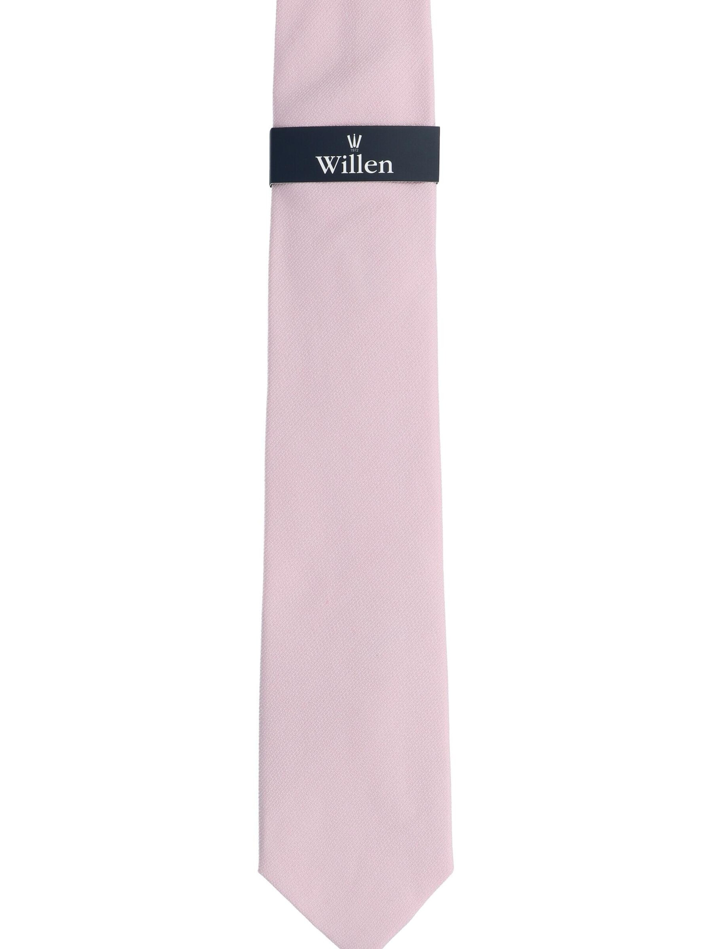 WILLEN Tie 'Uni Struktur' in Pink