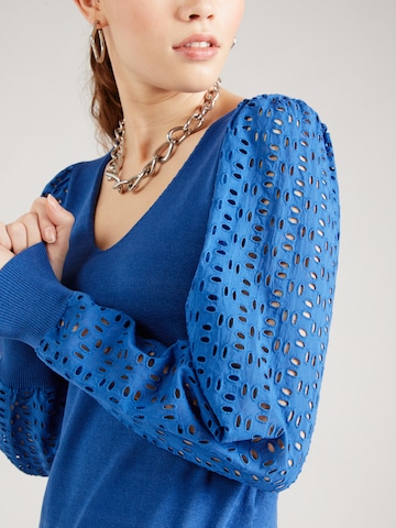 VILA Sweater 'LACINE' in Blue