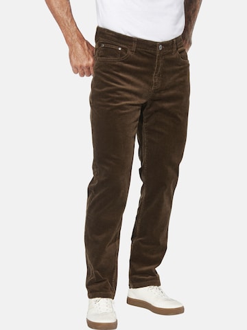 Jan Vanderstorm Regular Trousers 'Harstad' in Brown: front