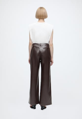Wide leg Pantaloni cutați 'Tiana4-M' de la BOSS pe maro