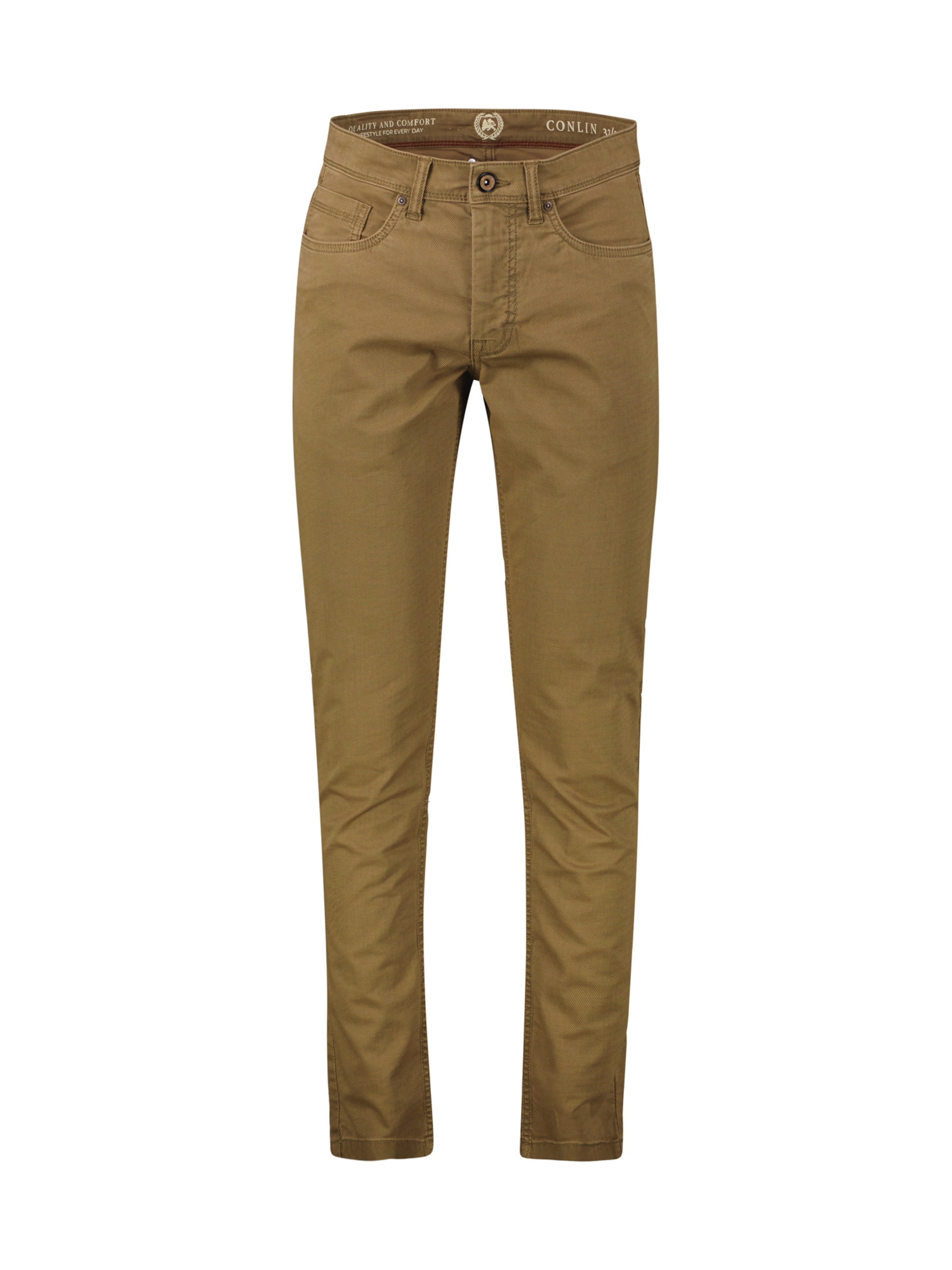 LERROS Slim fit Chino Pants in Brown: front