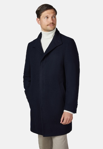 HECHTER PARIS Between-Seasons Coat 'Modern' in Blue: front