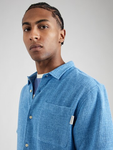 Iriedaily Comfort fit Button Up Shirt 'Sammy Summer' in Blue