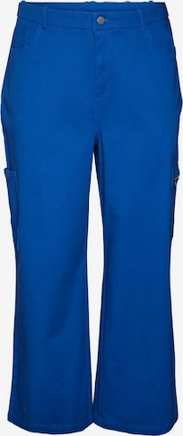 VERO MODA Boot cut Cargo Pants in Blue: front