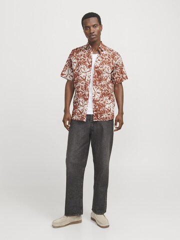JACK & JONES Regular fit Overhemd in Bruin