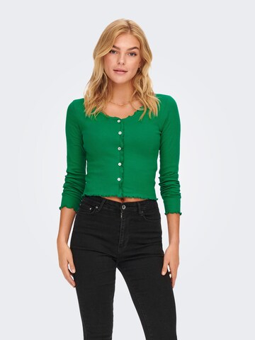 Cardigan 'Laila' ONLY en vert : devant