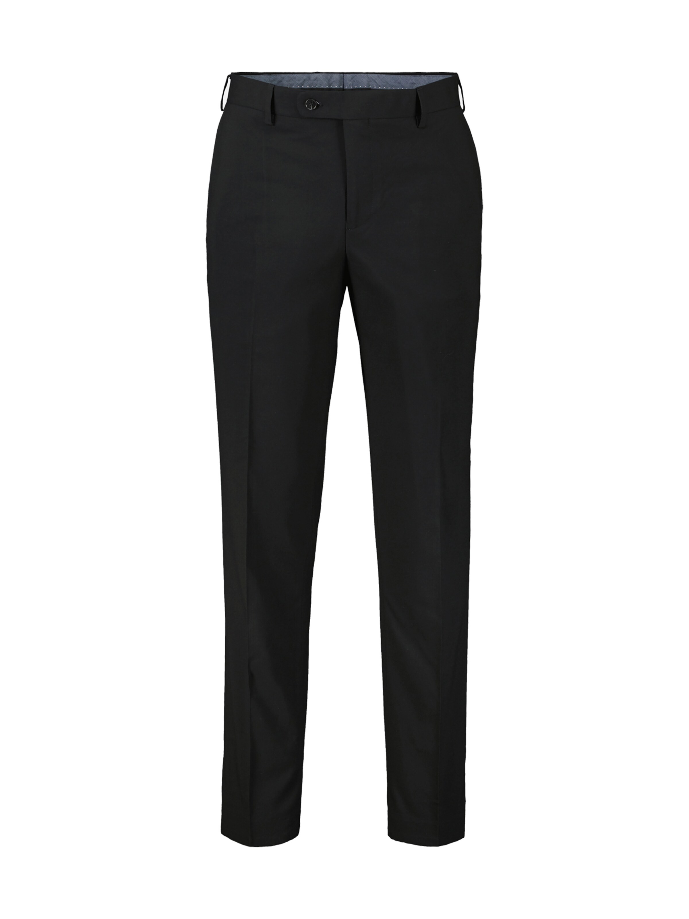 LERROS Regular Trousers with creases in Black: front