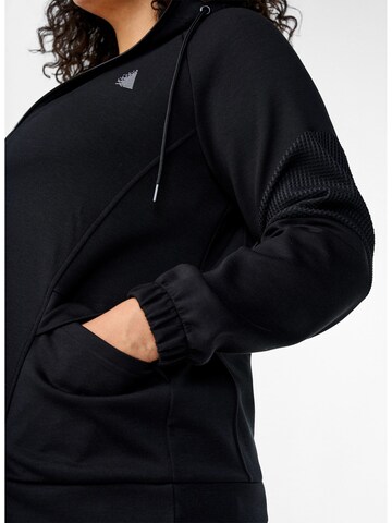 Veste de survêtement 'Aine' Active by Zizzi en noir