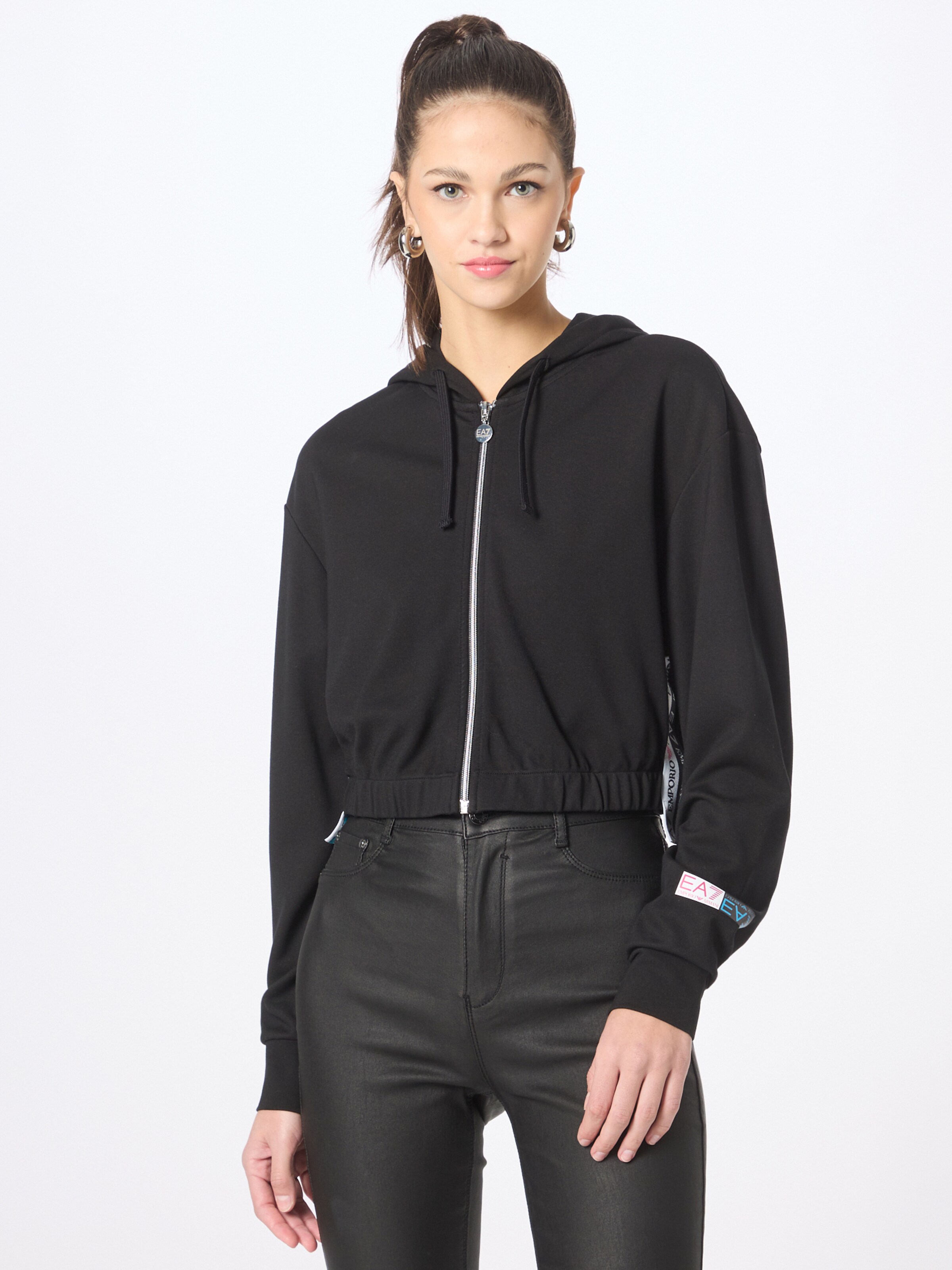 Frauen Sweat EA7 Emporio Armani Sweatjacke in Schwarz - UM96799 Frauen Sweat EA7 Emporio Armani Sweatjacke in Schwarz - UM96799
